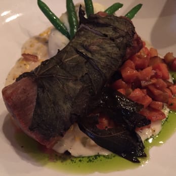 Watershed Cafe - Grape Leaf wrapped Pork Tenderloin - New American Near Me - Leavenworth, Washington Watershed Cafe - Grape Leaf wrapped Pork Tenderloin - New American Near Me - Leavenworth, Washington
