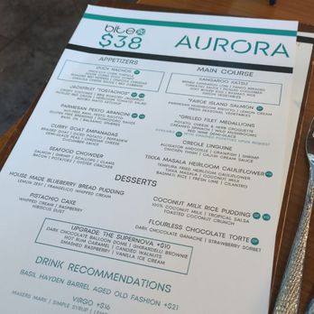 Aurora At The Celeste - Bite 30 menu - American Near Me - Orlando, Florida
