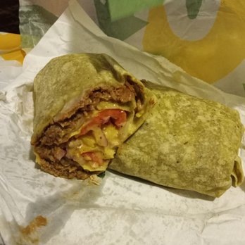 Subway - a burrito cut in half on a wrapper - Fast Food Near Me - College Park, Georgia