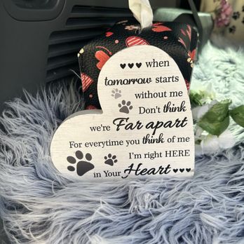 Fond Farewell - Another decoration in the back of Dr. Jeni's vehicle - Veterinarians Near Me - Campbell, California