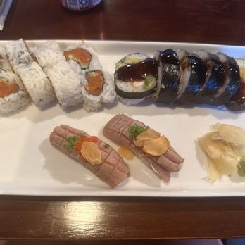 Ishikawa Sushi And Grill - Tuna with cucumber, shrimp tempura, and tuna belly - Sushi Bars Near Me - Saginaw, Texas Ishikawa Sushi And Grill - Tuna with cucumber, shrimp tempura, and tuna belly - Sushi Bars Near Me - Saginaw, Texas