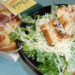 Department Of Energy Main Cafeteria - Caesar Salad with Salmon and Pepperoni Pizza