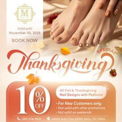 Marlen’s Nail Bar - THANKSGIVING SPECIAL IS HERE!