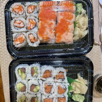 HK Tea and Sushi - Spicy Lobster ; Alaska (Salmon Avo) ; Spicy Salmon - Sushi Bars Near Me - Brooklyn, New York HK Tea and Sushi - Spicy Lobster ; Alaska (Salmon Avo) ; Spicy Salmon - Sushi Bars Near Me - Brooklyn, New York