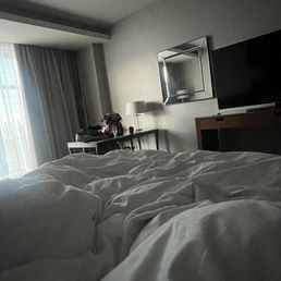 View from my big king bed in the morning..