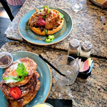 Lucille's - Croissant French toast and chicken and waffles - New American Near Me - Houston, Texas Lucille's - Croissant French toast and chicken and waffles - New American Near Me - Houston, Texas