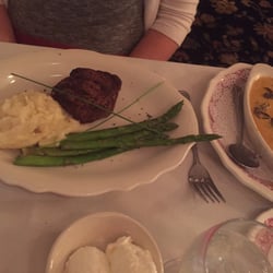 Filet mignon with escargot ragu topping- fantastic!