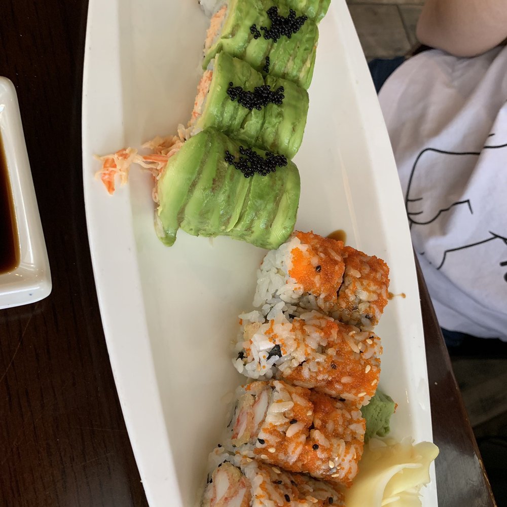 Sushi Mido - Caterpillar roll and KC Chiefs roll - Japanese Near Me - Shawnee, Kansas
