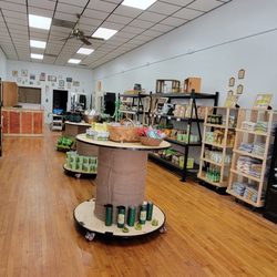 The Pickle Fetish - Interior of The Pickle Fetish Co. Viewpoint is from the front of the pickle specialty store to the back of the pickle museum.