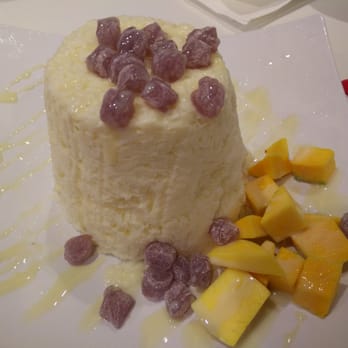 BAMBU - Durian shaved ice with mango chunks and mochi. - Bubble Tea Near Me - Houston, Texas