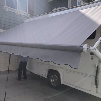 ShadePro - Grey Vinyl with an aluminum cover - Awnings Near Me - Spring Valley, California ShadePro - Grey Vinyl with an aluminum cover - Awnings Near Me - Spring Valley, California
