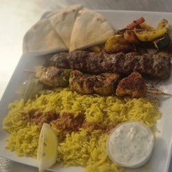 Crave - Chicken and Beef Kufta Kabob plate