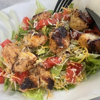 Brooks Dockside Seafood - Blackened Grouper Salad - Seafood Near Me - Inglis, Florida Brooks Dockside Seafood - Blackened Grouper Salad - Seafood Near Me - Inglis, Florida