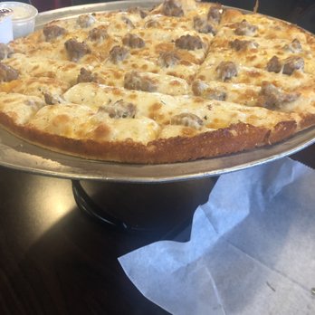 Flingers Pizza Pub - Cheesebomb add sausage. - Pizza Near Me - Bloomington, Illinois