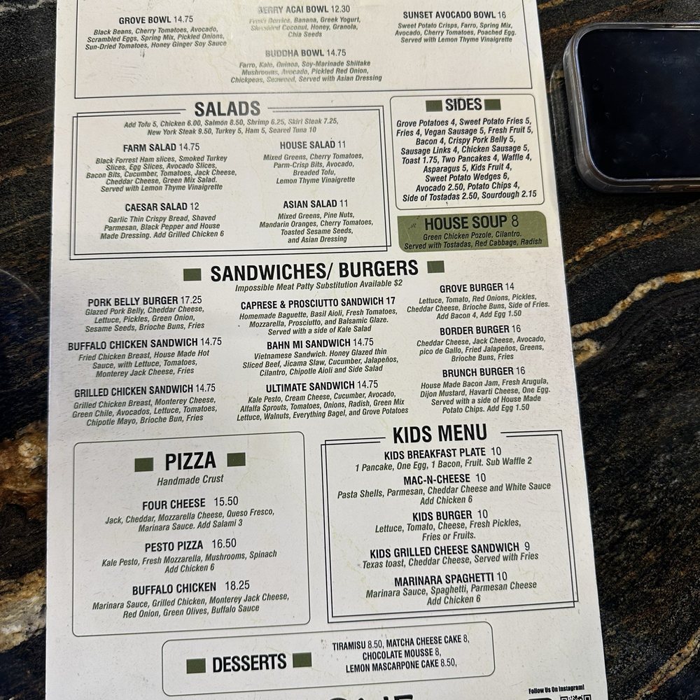 Grove Brunch Cafe - Menu - Breakfast & Brunch Near Me - El Paso, Texas Grove Brunch Cafe - Menu - Breakfast & Brunch Near Me - El Paso, Texas