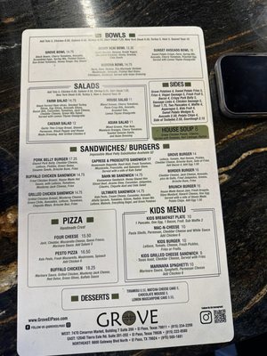 Menu photo 2 Grove Brunch Cafe El Paso, TX Menu photo 2 Grove Brunch Cafe El Paso, TX