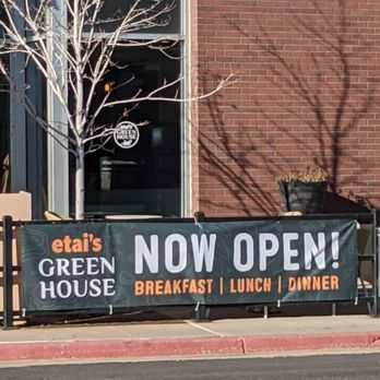 Etai's Green House - a sign on the sidewalk - Breakfast & Brunch Near Me - Denver, Colorado