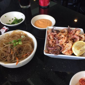 Stone Korean Kitchen - Jap chae and calamari - Korean Near Me - San Francisco, California