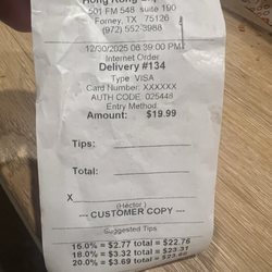 They even changed me for the delivery fee