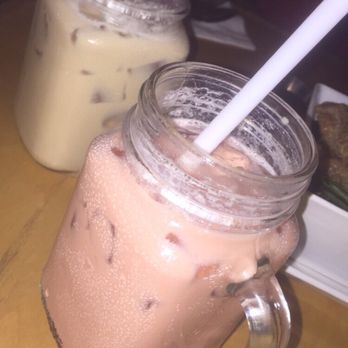 Prince Tea House - Caramel milk tea and Rose milk tea (cold) - Tea Rooms Near Me - Flushing, New York