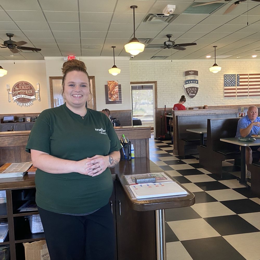 Metro Diner - Michaela welcoming us in ( and out!) - Diners Near Me - Terre Haute, Indiana