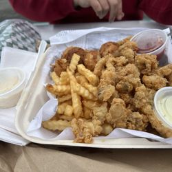 Sunrise Seafoods - Fisherman's platter. Enough for two unless you're starving, which we were .