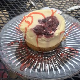 Black cherry ricotta cheesecake