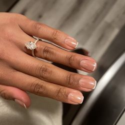 Daily Glam Nails - Thin French tip with a touch of chrome! So perfect. Thanks Paulina!