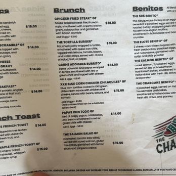 The Chancla ABQ - Menu pg1 - Breakfast & Brunch Near Me - Albuquerque, New Mexico