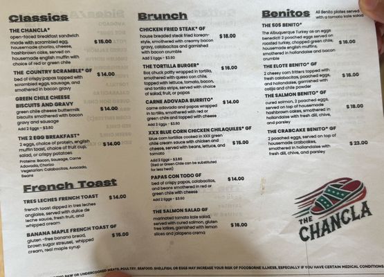 Menu photo 1 The Chancla ABQ Albuquerque, NM Menu photo 1 The Chancla ABQ Albuquerque, NM