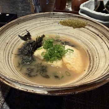 Toridokoro Raku - Agedashi tofu in paitan soup - tofu was delicious. Soup very salty. - Japanese Near Me - Las Vegas, Nevada Toridokoro Raku - Agedashi tofu in paitan soup - tofu was delicious. Soup very salty. - Japanese Near Me - Las Vegas, Nevada