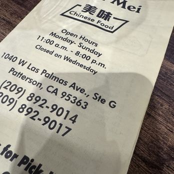 Mei Mei - Chinese Near Me - Patterson, California Mei Mei - Chinese Near Me - Patterson, California