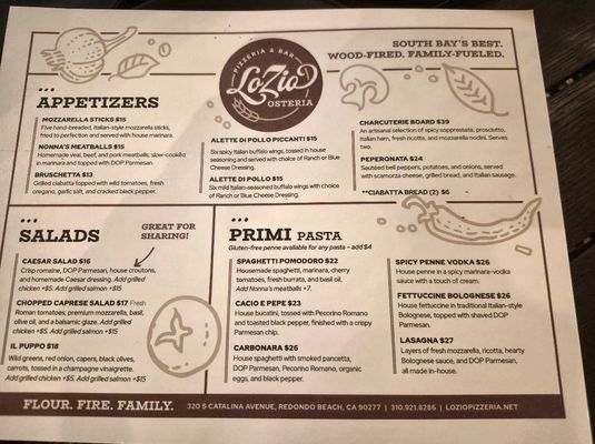 Menu photo 1 LoZio Osteria Redondo Beach, CA Menu photo 1 LoZio Osteria Redondo Beach, CA