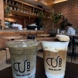 Black Sesame Banana Hojilatte and Tiramisu Latte Black Sesame Banana Hojilatte and Tiramisu Latte