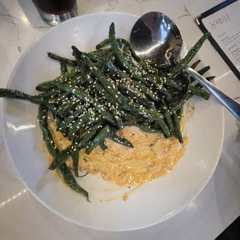 Sorella - green beans with the magical cherry pepper tahini sauce - Italian Near Me - Milwaukee, Wisconsin Sorella - green beans with the magical cherry pepper tahini sauce - Italian Near Me - Milwaukee, Wisconsin