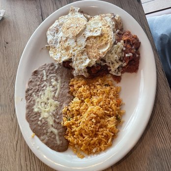 Rancho Escondido Mexican Grill - Chilaquiles with 2 Eggs on Top - Mexican Near Me - Alabaster, Alabama