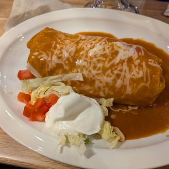 Rosa's - Bean and cheese burrito enchilada style! - New Mexican Cuisine Near Me - Big Bear Lake, California