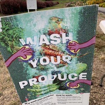 Weber's Peachberry Farm - a sign for wash your produce - Farms Near Me - Glen Arm, Maryland Weber's Peachberry Farm - a sign for wash your produce - Farms Near Me - Glen Arm, Maryland
