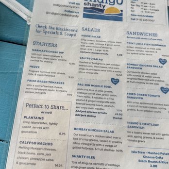 Indigo Coastal Shanty - Menu - New American Near Me - Brunswick, Georgia Indigo Coastal Shanty - Menu - New American Near Me - Brunswick, Georgia