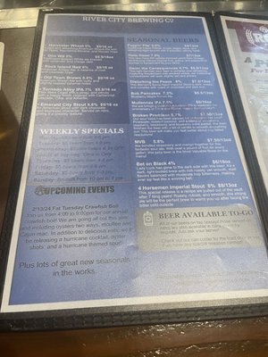 Menu photo 7 River City Brewing Wichita, KS