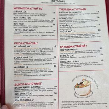 Annam VL - Menu (aug 2026) - Vietnamese Near Me - Portland, Oregon