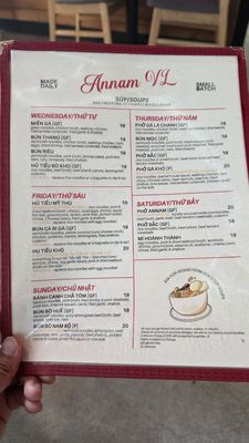 Menu photo 1 Annam VL Portland, OR