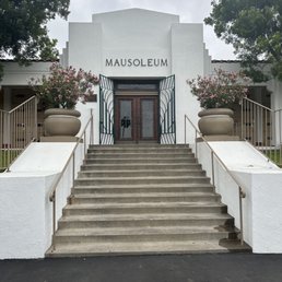 Exterior outside entrance of Olivewood Memorial Park - Mausoleum entrance - Riverside, California Exterior outside entrance of Olivewood Memorial Park - Mausoleum entrance - Riverside, California