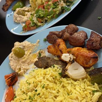 Middle East Restaurant - Mixed Grill Platter and Charcoal Chicken. Tabouli. Baba ganoush. Okra. - Middle Eastern Near Me - Rochester, Minnesota