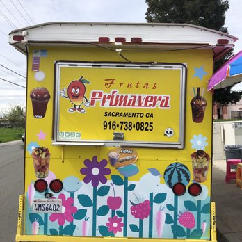 Frutas Primavera - a yellow food truck parked on the side of the road - Food Stands Near Me - Sacramento, California Frutas Primavera - a yellow food truck parked on the side of the road - Food Stands Near Me - Sacramento, California