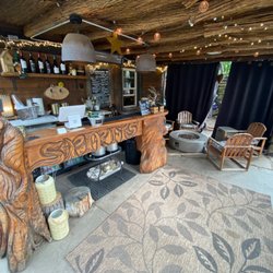 Outside bar and seating area.