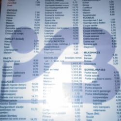Cafetaria Sporthal Bruultjeshoek vzw - Menu
