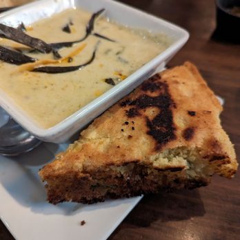 Blue Agave Grill - Corn chowder with cornbread - Seafood Near Me - Fort Collins, Colorado