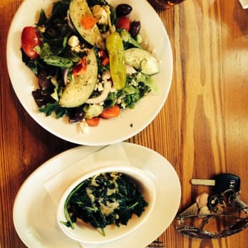 Jonah's Fish & Grits - My salad and spinach. Mmmmm - Seafood Near Me - Thomasville, Georgia Jonah's Fish & Grits - My salad and spinach. Mmmmm - Seafood Near Me - Thomasville, Georgia