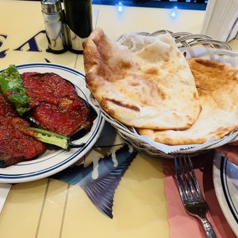 Sabry's - Pita bread with eggplant appetizer - Seafood Near Me - Astoria, New York
